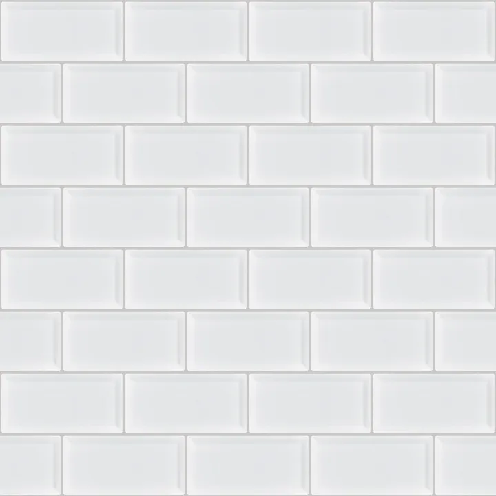 Shaw Floors Grandeur 3X6 Beveled Gloss — White · 408TS-00100 — flooring selection with LeviArs Design & Remodeling