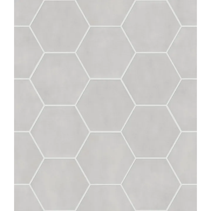 Shaw Floors Halftone Esagona Gloss — Cloud White · 493TS-00100 — flooring selection with LeviArs Design & Remodeling
