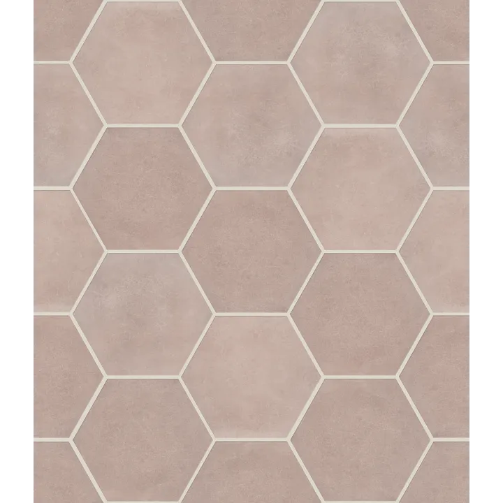 Shaw Floors Halftone Esagona Gloss — Pink Velvet · 493TS-00800 — flooring selection with LeviArs Design & Remodeling
