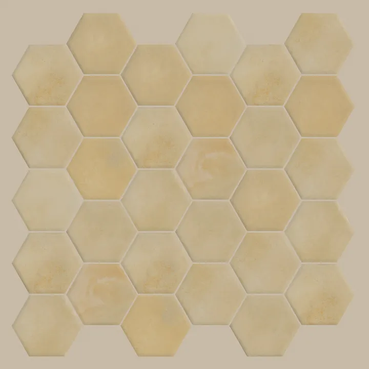 Shaw Floors Kaleidoscope 6X7 Hex — Lemon · 574TS-00200 — flooring selection with LeviArs Design & Remodeling