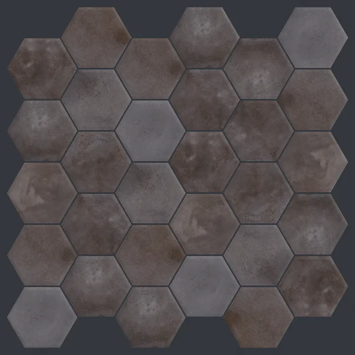 Shaw Floors Kaleidoscope 6X7 Hex — Obsidian · 574TS-00900 — flooring selection with LeviArs Design & Remodeling