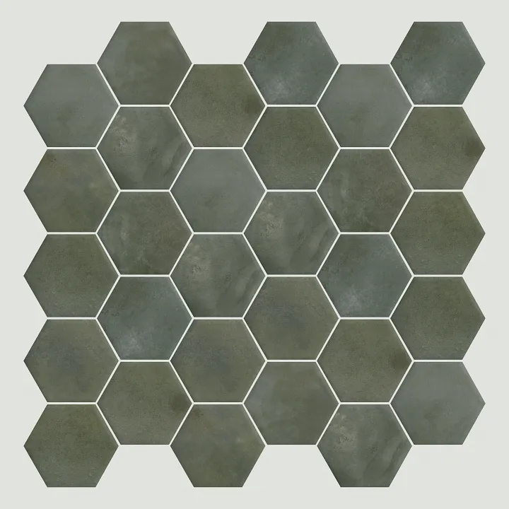Shaw Floors Kaleidoscope 6X7 Hex — Verdant · 574TS-00300 — flooring selection with LeviArs Design & Remodeling