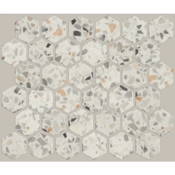 Shaw Floors Luxe Moderne 2" Hex Mos — Hollywood Mix · 585TS-00165 — flooring selection with LeviArs Design & Remodeling
