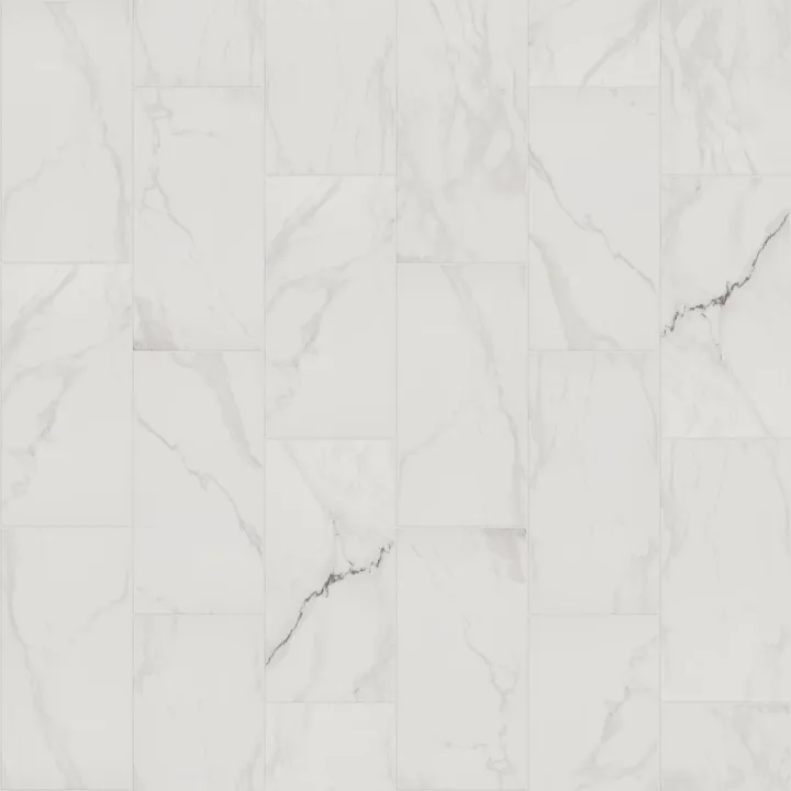 Shaw Floors Prime Aura 12X24 Matte — Statuario Brina · 497TS-00150 — flooring selection with LeviArs Design & Remodeling