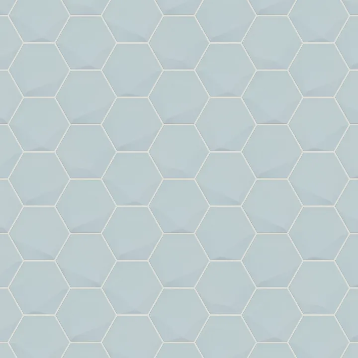 Shaw Floors Tetra 3D Hex — Ice · 698TS-00400 — flooring selection with LeviArs Design & Remodeling