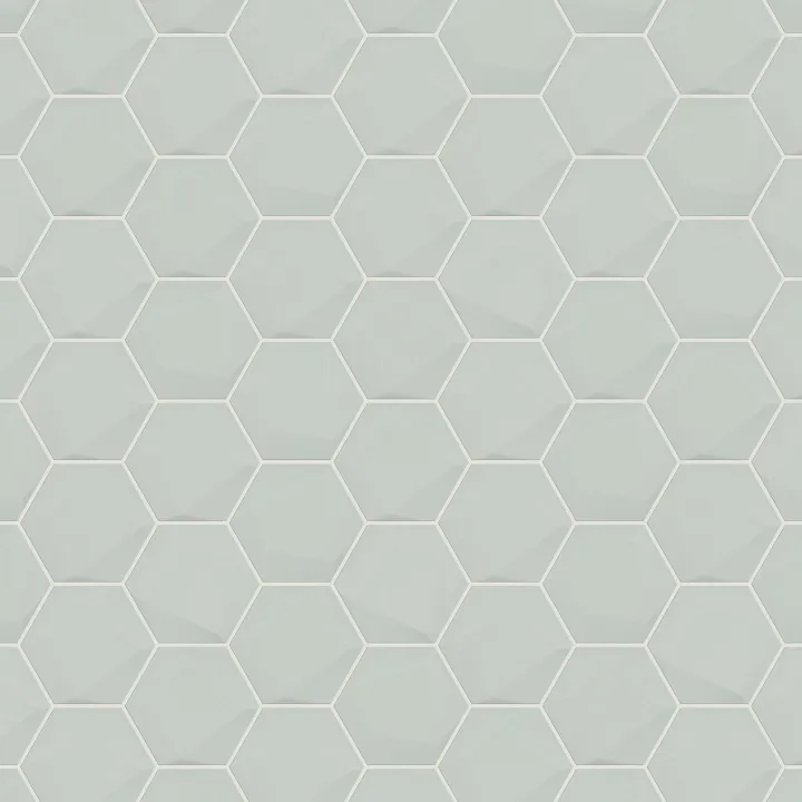 Shaw Floors Tetra 3D Hex — Sage · 698TS-00300 — flooring selection with LeviArs Design & Remodeling