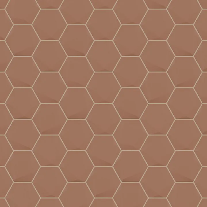 Shaw Floors Tetra 3D Hex — Terracotta · 698TS-00600 — flooring selection with LeviArs Design & Remodeling
