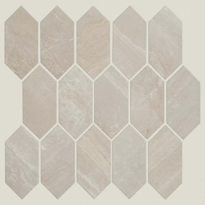 Shaw Floors Trace Picket Mosaic Polish — Creme · 325TS-00200 — flooring selection with LeviArs Design & Remodeling