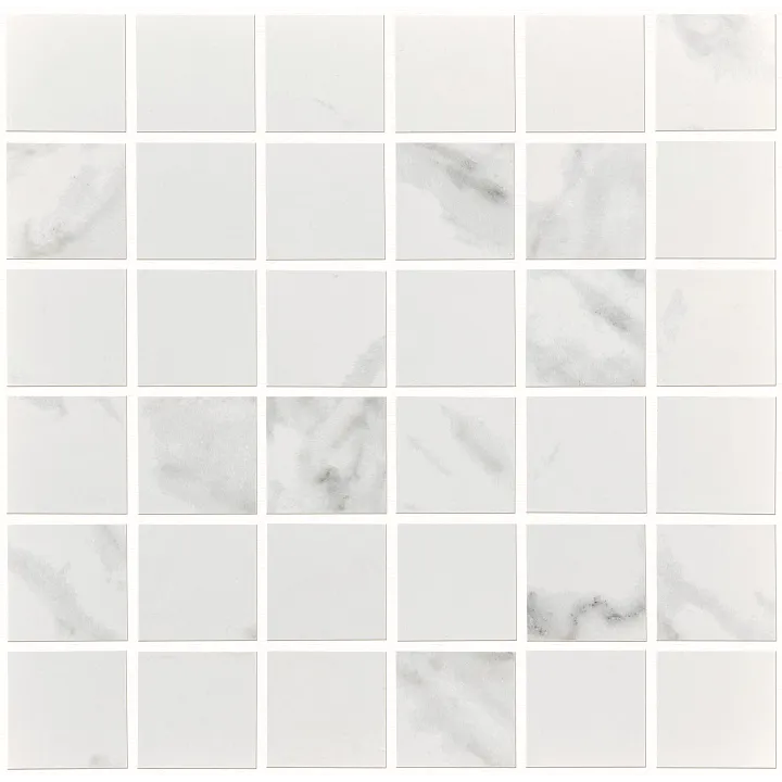 Shaw Floors Universe Mosaic — Calacatta · 265TS-00120 — flooring selection with LeviArs Design & Remodeling