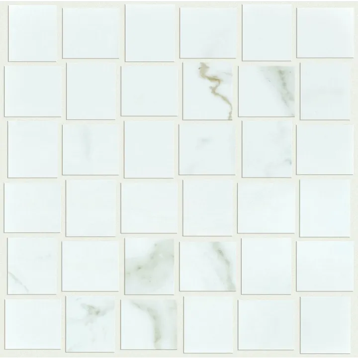 Shaw Floors Vision Basketweave Mosaic Matte — Calacatta · SA953-00121 — flooring selection with LeviArs Design & Remodeling