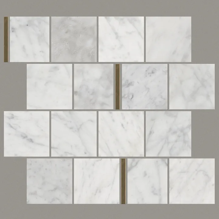 Shaw Floors Zarina Offset Mo — Carrara Marble · 688TS-00500 — flooring selection with LeviArs Design & Remodeling
