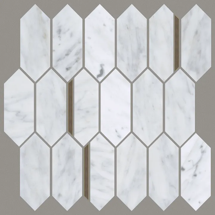 Shaw Floors Zarina Pkt Mos — Carrara Marble · 691TS-00500 — flooring selection with LeviArs Design & Remodeling