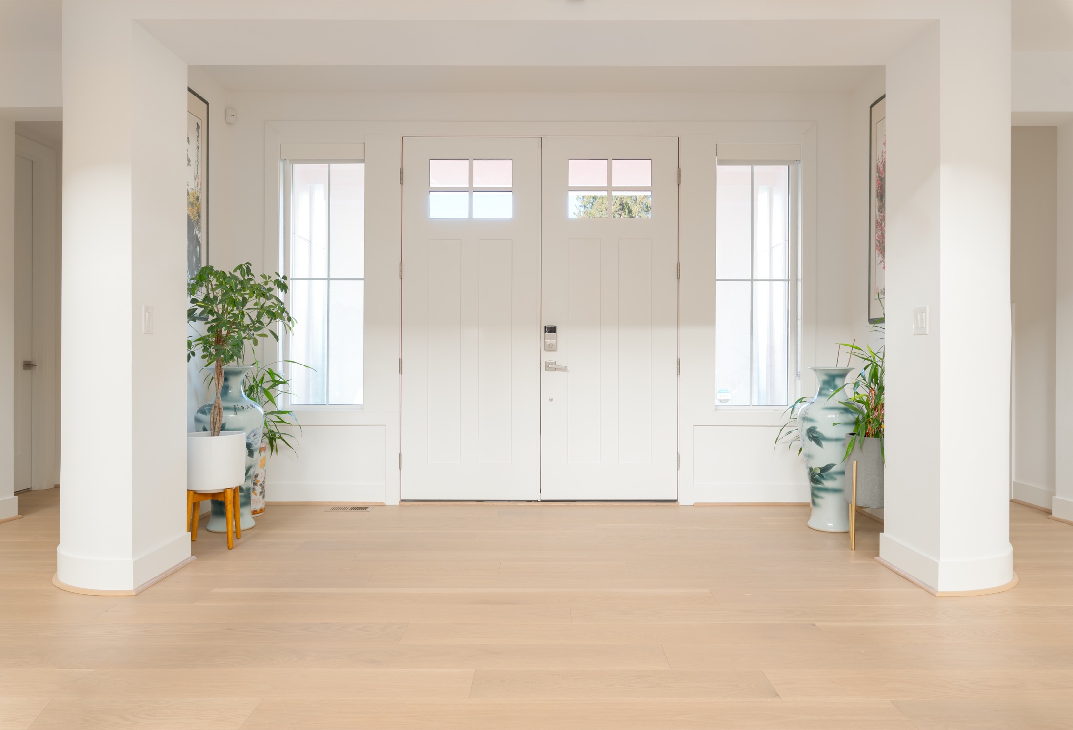 Bright coordinated entry from a LeviArs interior design and remodeling project