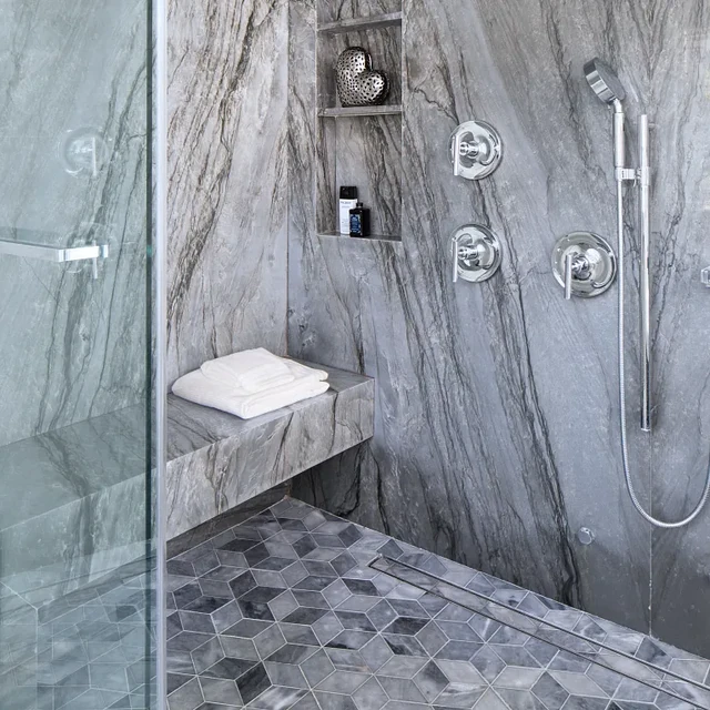 Arizona Tile CS-D Blue — Marble & Dolomite Tile material selection with LeviArs Design & Remodeling