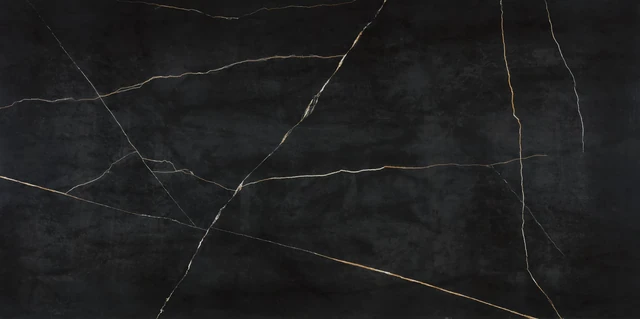 Arizona Tile DT-Marvel Black Atlantis Polished — Della Terra® Porcelain Slabs material selection with LeviArs Design & Remodeling