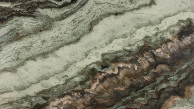 Arizona Tile Ocean Green — Quartzite Slab material selection with LeviArs Design & Remodeling
