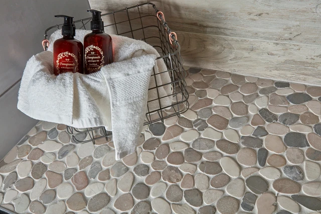 Arizona Tile Pebble Mosaics — Mosaics & Mesh Mounts material selection with LeviArs Design & Remodeling